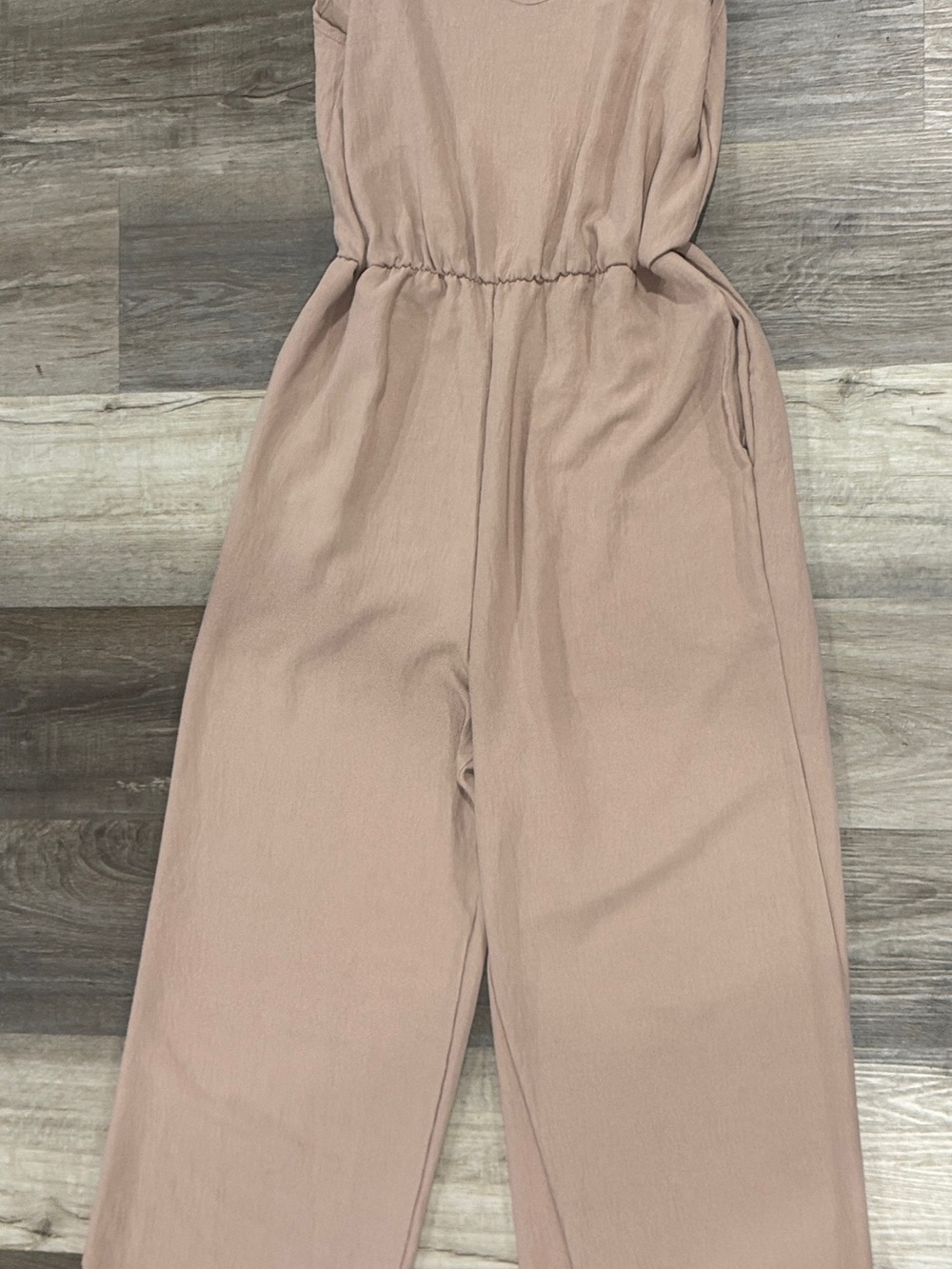 Vici Taupe-Strap Wide-Leg Jumpsuit - Picture 9 of 9